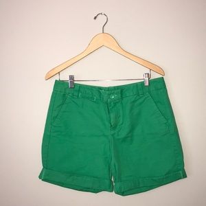 GAP Bright Green Boyfriend Roll-Up Shorts